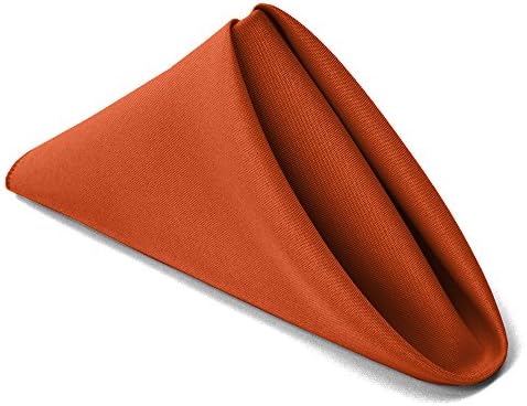 TableLinensforLess Thanksgiving/Fall Cloth Napkin Sets (12 Pack, Gold/Burnt Orange/Red)