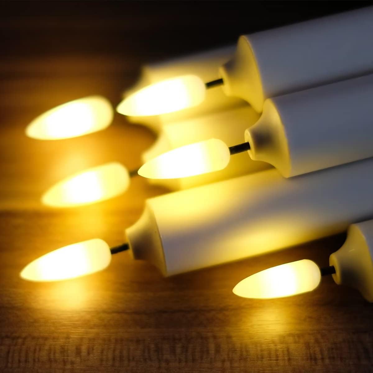 10 Pack Window Candles +20 AA Batteries(Include,Run More Than 400 Hours) + Candleholders + Suction Cups+ 2 Remote. 8''