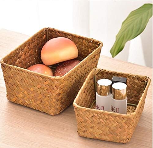 Rectangular Handmade Seagrass Baskets / Set of 3