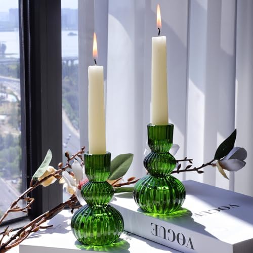 Woho Candlestick Holders Set of 6, Taper Candle Holders for Spring Wedding