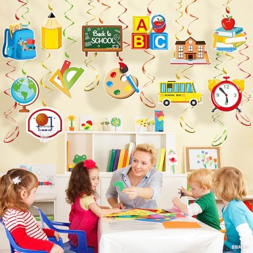 Back to School Hanging Swirls, 30Pcs