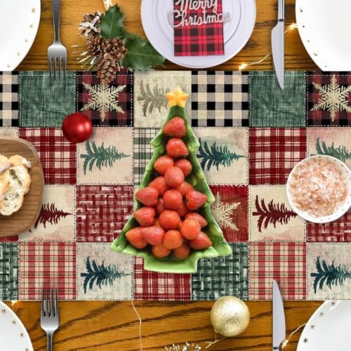 RABUSOFA Christmas Table Runner 13 x 48 Inch Christmas Decorations for Home