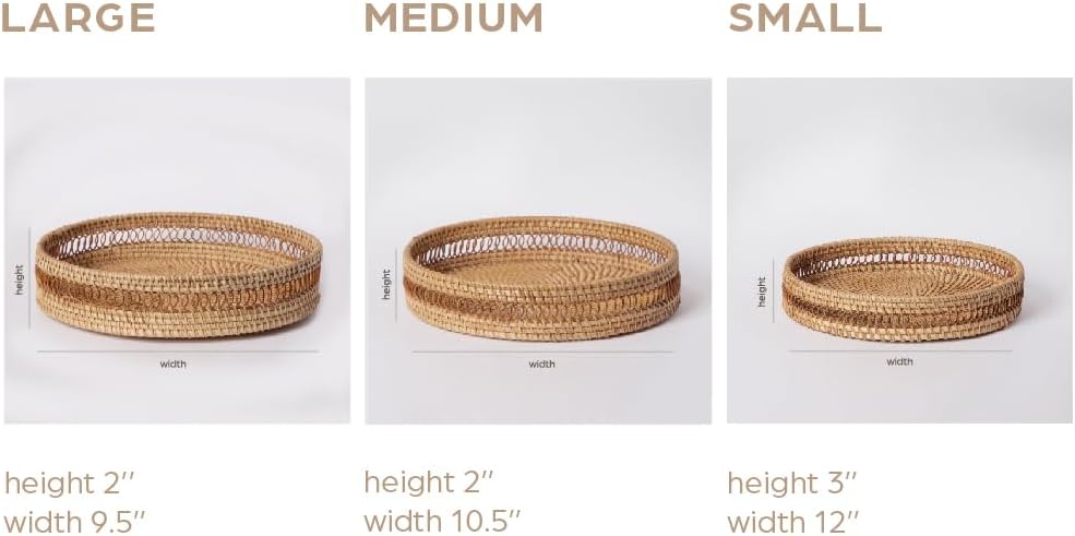 Hand Woven Serving Basket / 9.5