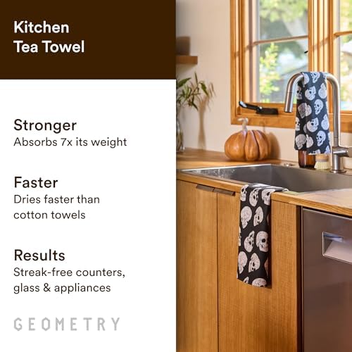 GEOMETRY Kitchen Towels - Quick Dry Microfiber Cloth Dish Towels for Kitchen Drying - Premium Quick Dry Towel - Spooked, 18" x 30" - 1 Piece