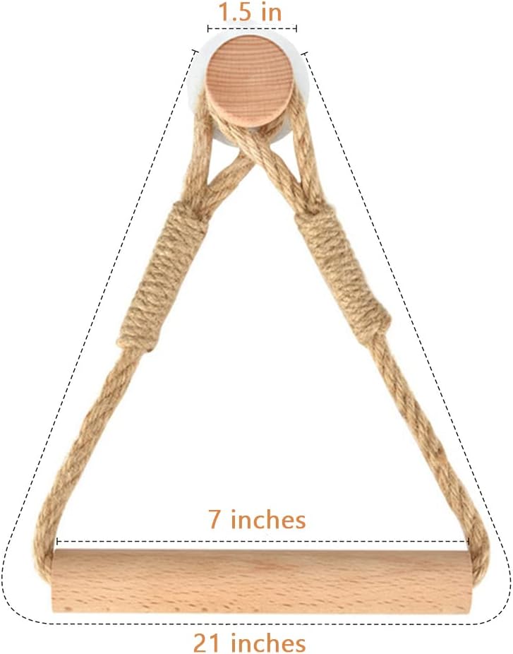 Wood & Rope Wall Toilet Paper Holder / Original
