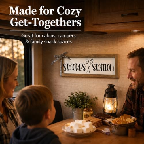 Smores Station Sign Camper Decor for Inside Shelf Table Wall