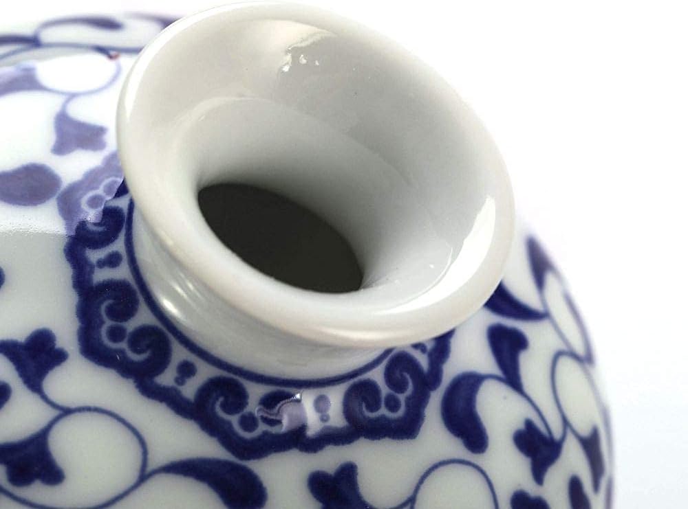 Ceramic Bud vase in Bulk for Farmhouse Table Centerpiece / Blue & White Porcelain Set / Set of 3