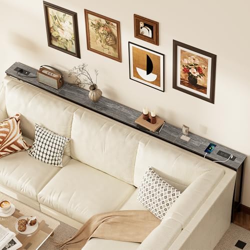 SUPERJARE 102.4 inch Narrow Behind Couch Table -AST044H