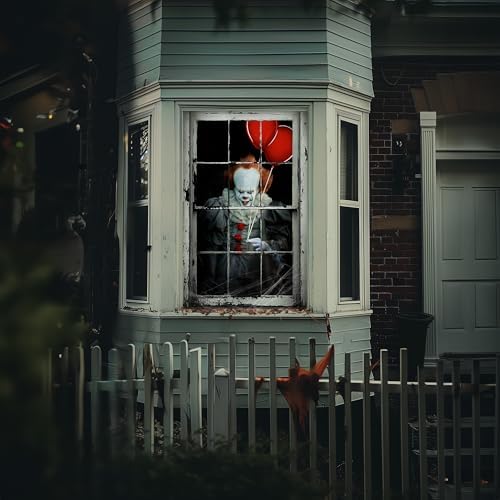 MCJC Halloween Horror Curtain, Halloween Decoration, Window Door Cover
