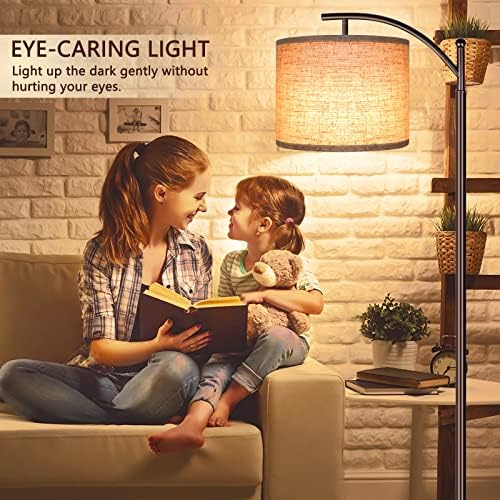Floor Lamp for Living Room, LED Standing Lamp Tall Industrial Floor Lamp Reading for Bedroom, Office (9W LED Bulb