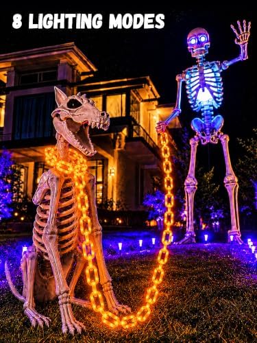 Battery Halloween Chain Lights, 10 FT 160 LED Orange Light-Up Plastic Timer