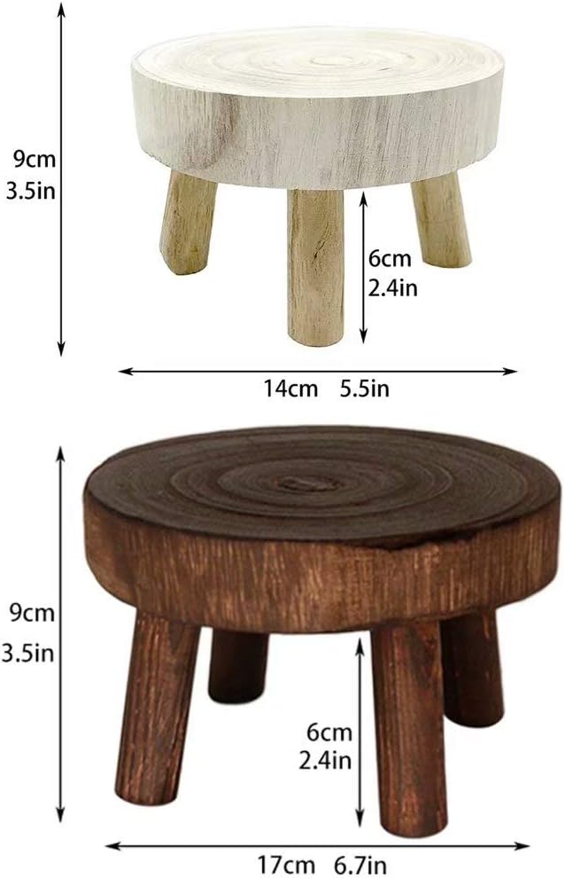 Mini Wooden Stool Display Stand / BS+HM / Set of 2