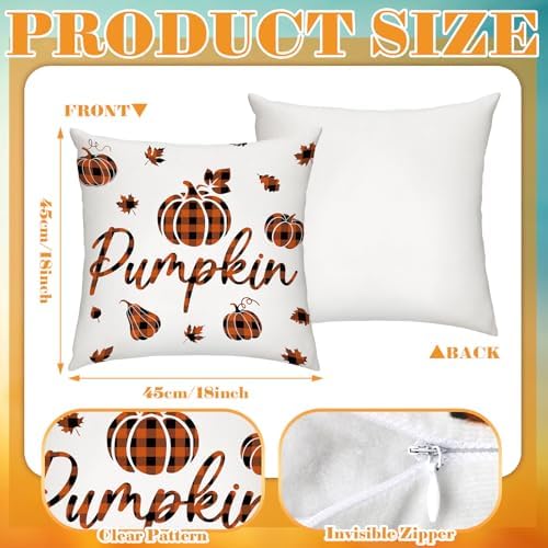 GlikCeil Set of 16 Christmas Pillow Covers 18 x 18 Inch Holiday Throw Pillow Covers Halloween Fall Winter Seasonal Pillowcases Decorative Cushion Pillowcases for Farmhouse Home Couch Sofa Decor