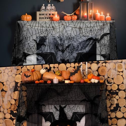 JOVITEC Halloween Lace Tablecloth Set, Spider