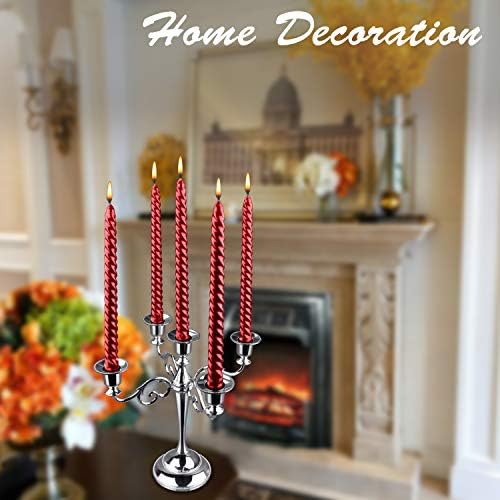 5-Arm Metal Candelabra Candle Holder Table Centerpiece, Copper