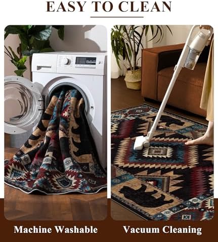 YIHOUSE Washable Western Cabin Runner Rug 2x6 Hallway