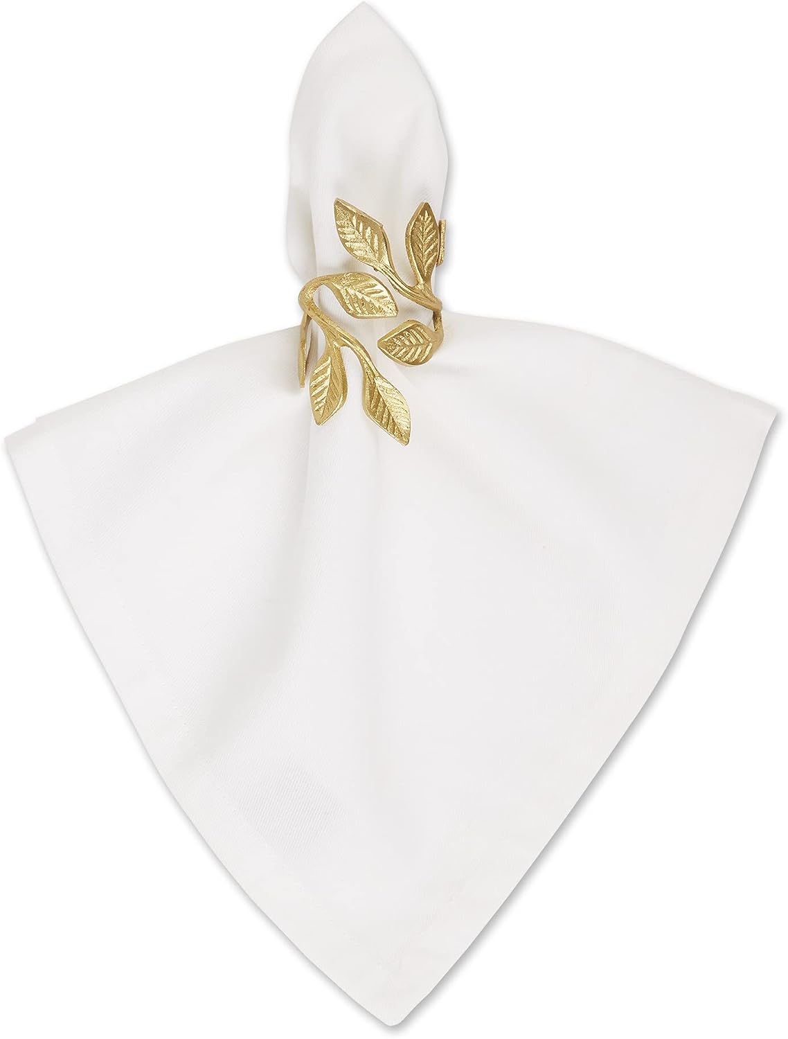 DII Christmas Thanksgiving Holiday Tabletop Décor Collection Decorative Napkin Ring Holder Set, 2.25" Diameter, Gold
