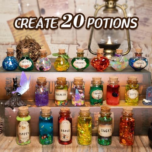 LDomet Fairy Magic Potion Kit for Kids, 20-Bottle Magic Craft Set, Ages 6+