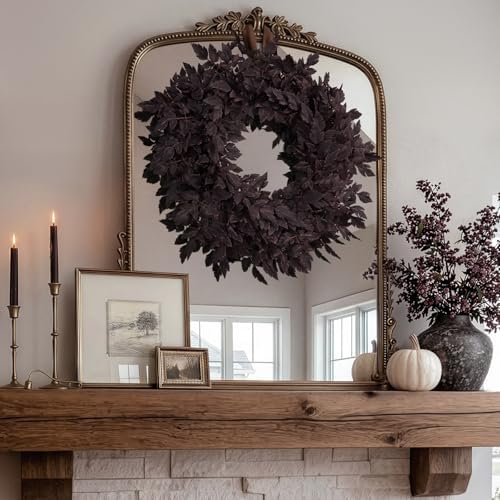 Fall Decor - Fall Wreaths for Front Door - 24 Inch Halloween Plum Wreath