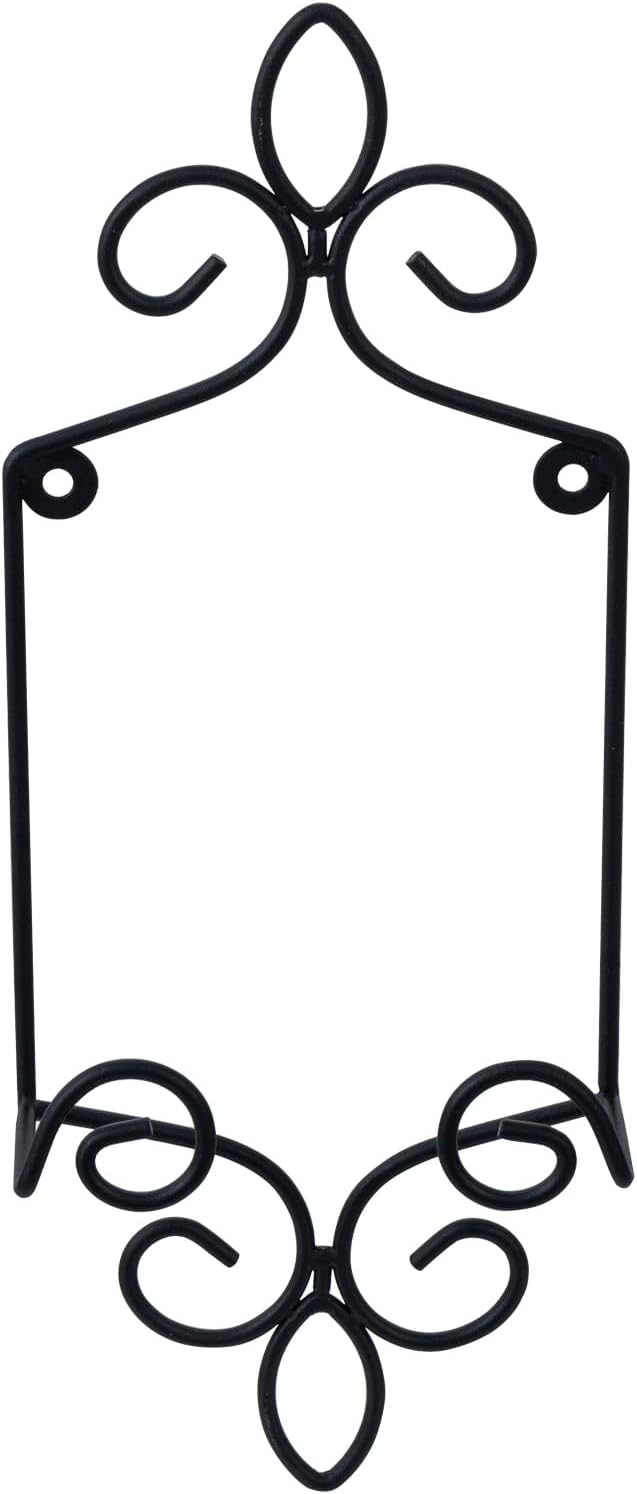 MyGift Wall Plate Hanger Holds Single 5.5 to 8 Inch Plates, Vertical Plate Holders, Decorative Metal Wire Platter Rack