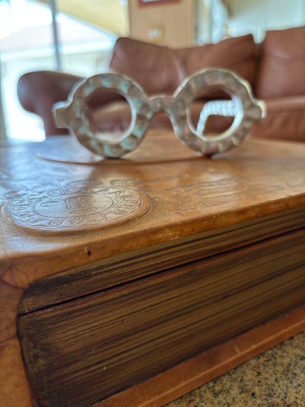 Square Book Stack Accent / Silver / Round
