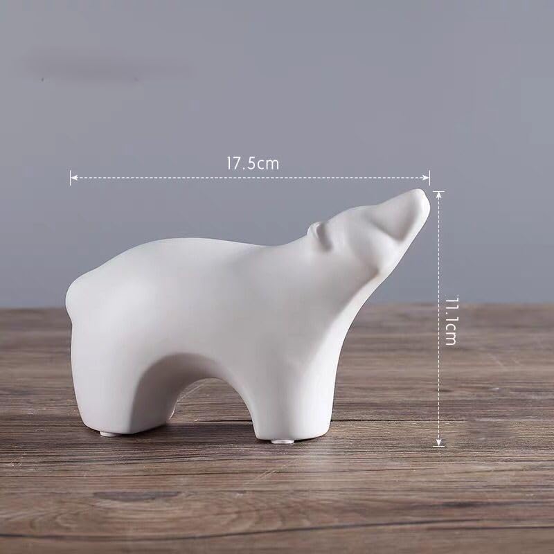 Modern Ceramic Bear Figurines / Middle / Black / Set of 2