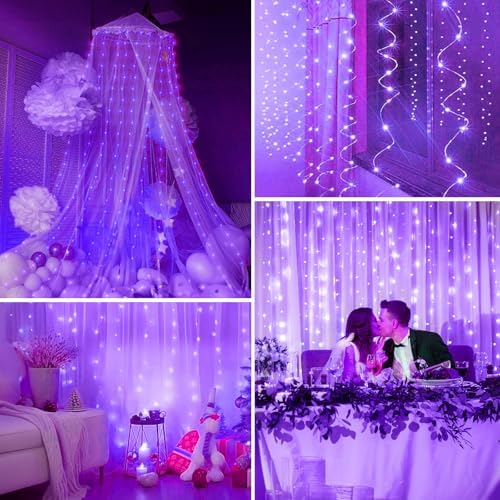 Minetom Halloween Curtain Lights, 300 LEDs Twinkle Fairy Lights, 8 Modes