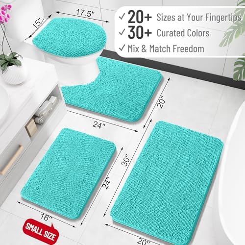 OLANLY Bathroom Rugs 32x20, Extra Soft Absorbent Chenille Bath Rugs