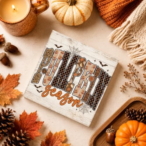 Halloween Fall Decorations for Home Pumpkin Wood Sign Fall Wall Art