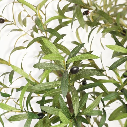 LYERSE 8ft Olive Tree with Lifelike Branches, Realistic Leaves
