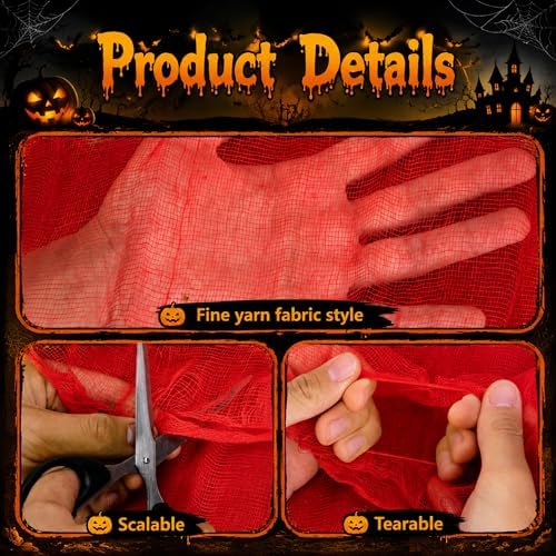 400"x39" Large Halloween Scary Gauze, Spooky Cloth Party Decoration