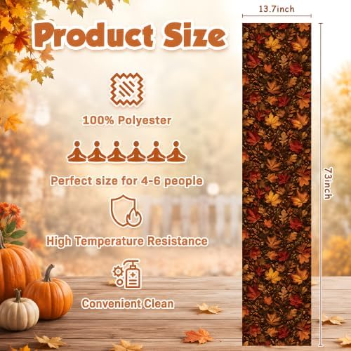 Fall Decor - Maple Leaf Fall Table Runner for Thanksgiving Friendsgiving