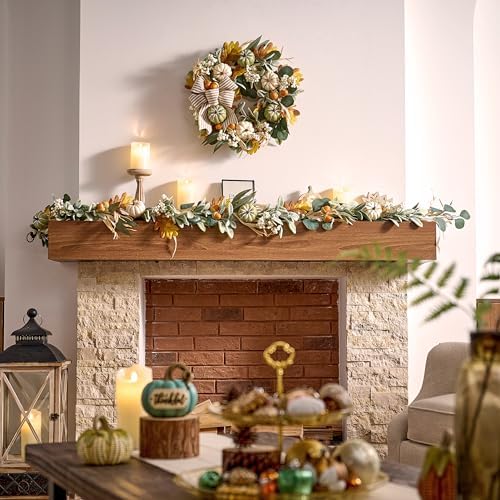 Valery Madelyn 20'' Fall Wreaths for Front Door with LED Lights