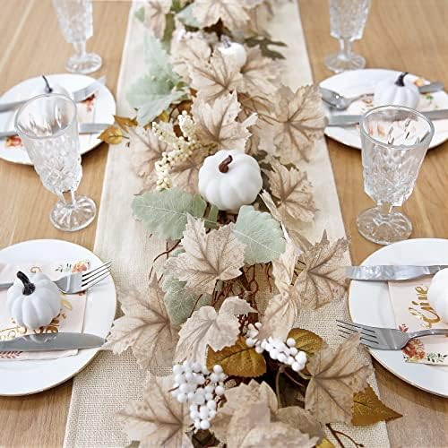 Fall Decorations for Home - 2 Pack 6Ft Autumn Maples Pumpkin Berry Garlands