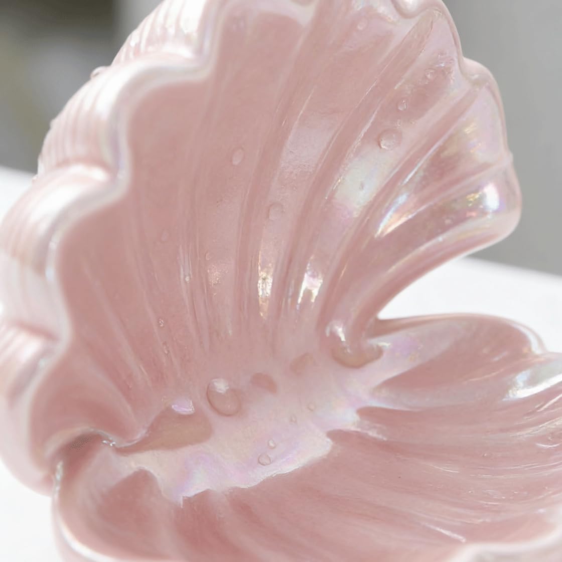 Ceramic Seashell Jewelry Tray Ring Dish / Pink