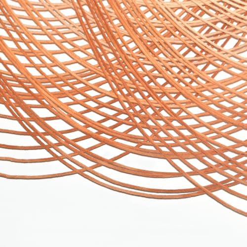 Macrame Wall Hanging Orange Boho Fiber Art Large Decor 57"W*31"L