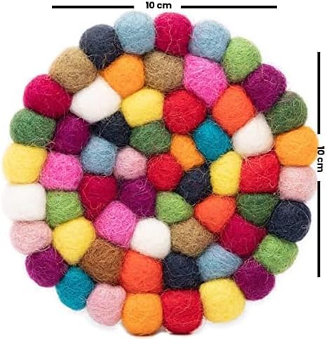 Felt Coaster Pads / Rainbow