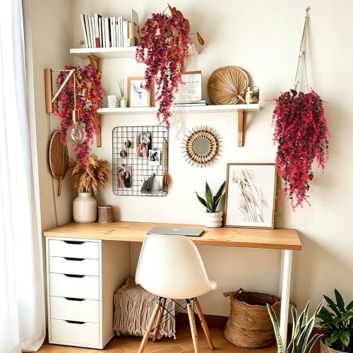 RECUTMS 3Pcs Artificial Fall Hanging Monkey Plants Faux Draping Greenery