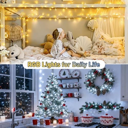 JMEXSUSS 100 LED Orange and Purple Color Changing Halloween String Lights