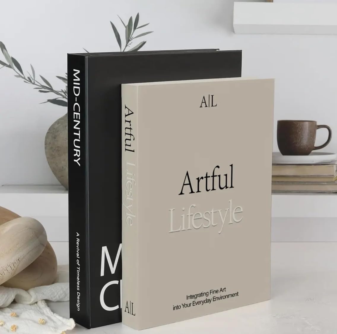 Modern Minimalist Faux Book / E5 / Set of 2