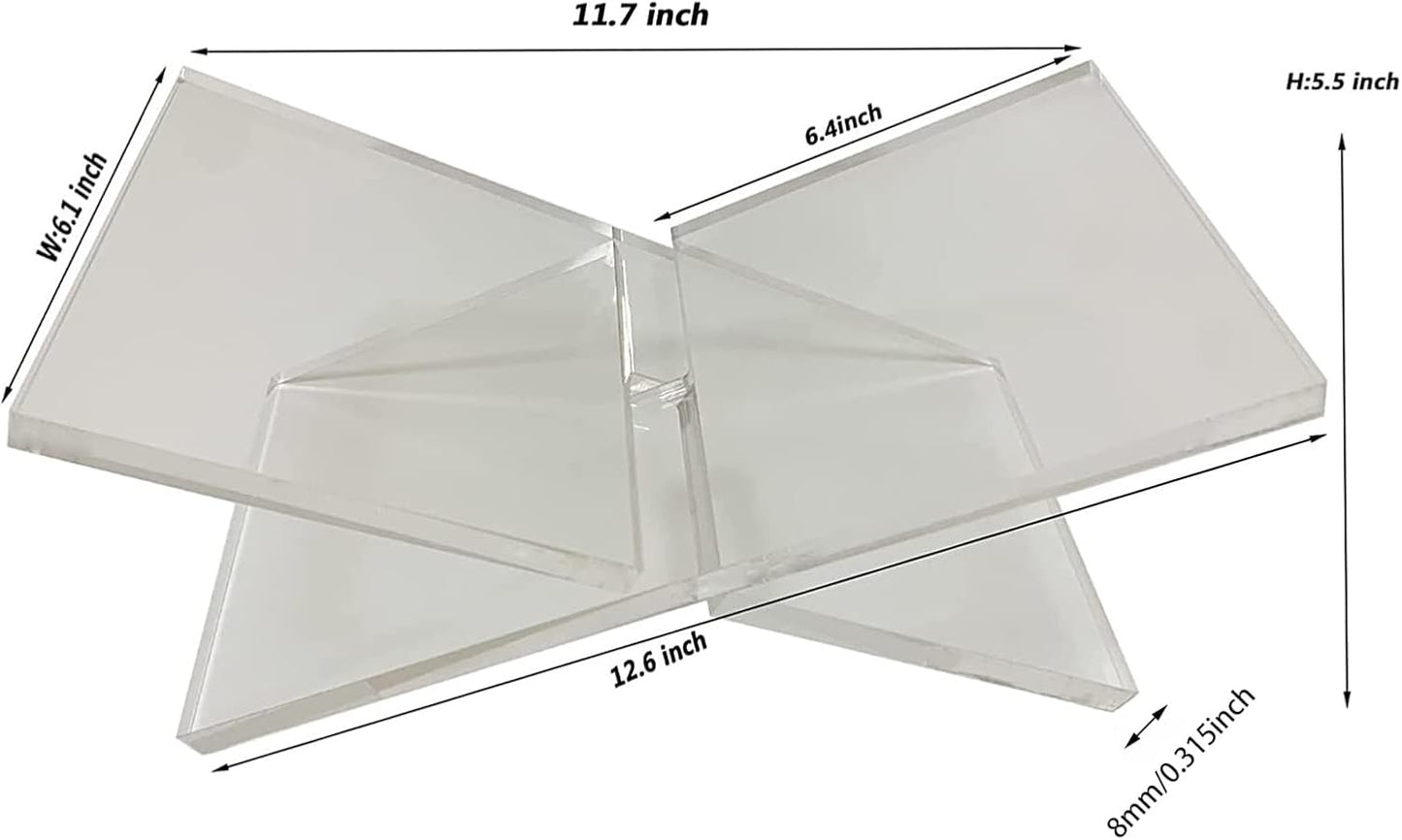Acrylic Book Stand Holder Thick Open Book Display Stand / Clear / Thickness:8mm