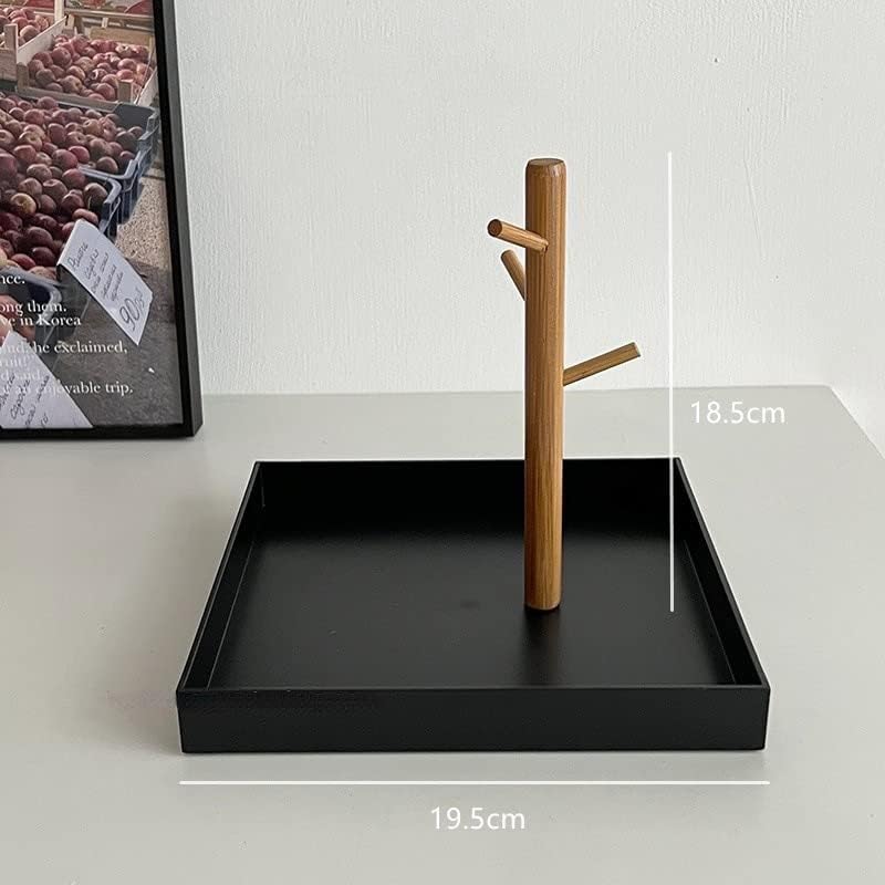 Wood 3-Tier Hanging Organizer / Black Square