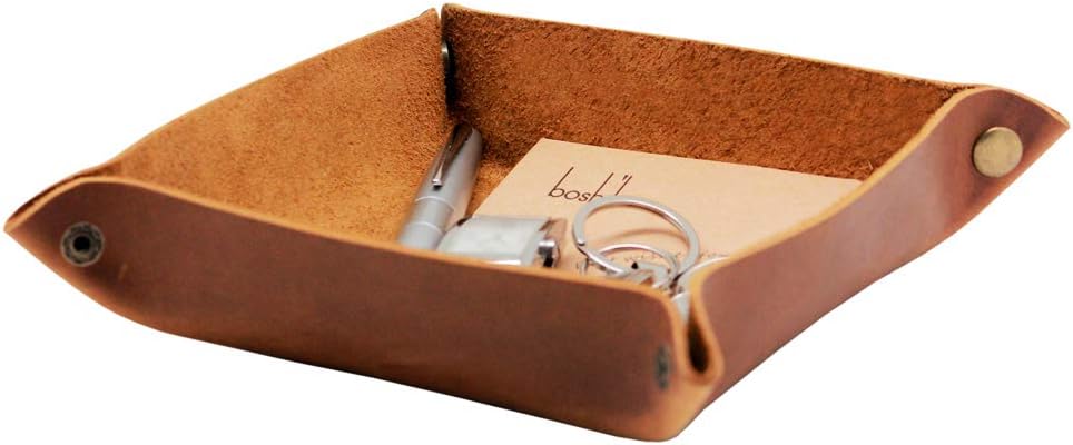 Valet Tray for Men / Crazy Horse Leather - Light Brown