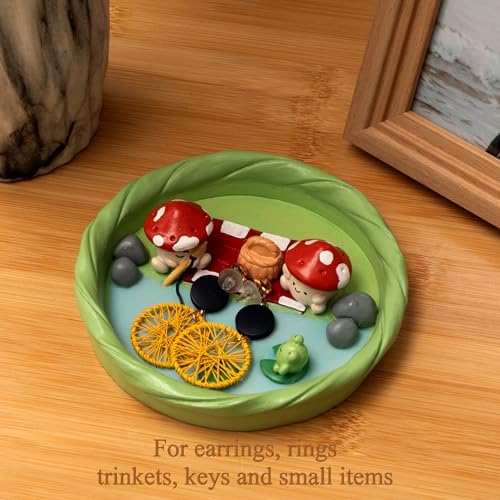 Unique Trinket Tray & Ring Holder for Girls' Rooms / Green