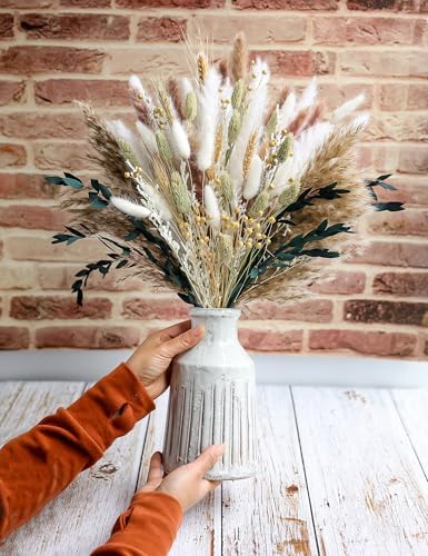 Dried Flowers Bouquet / White / Set of 126