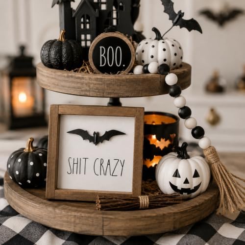 Halloween Sign, 3d Bat Wall Table Shelf Tiered Tray Home Decor