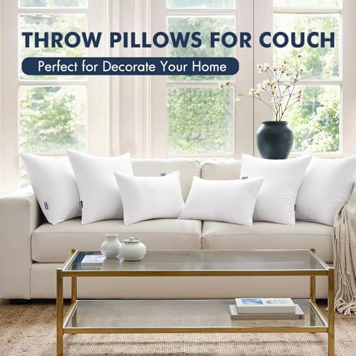 MIULEE 22x22 Throw Pillow Insert, Decorative Pillows for Couch Bed