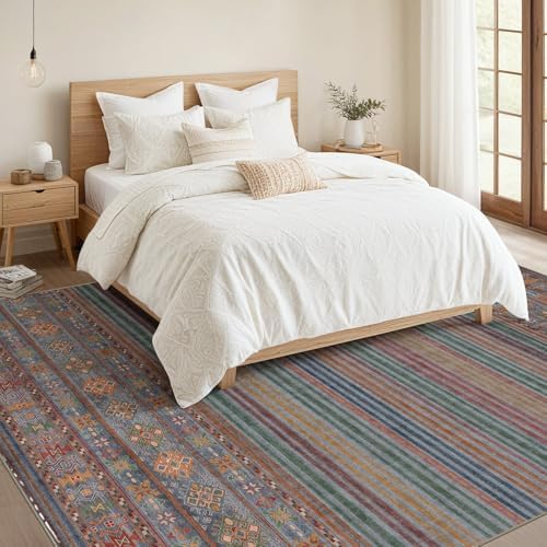 Nakagishi Boho 5x7 Area Rug Living Room Rugs Machine Washable Multi Color