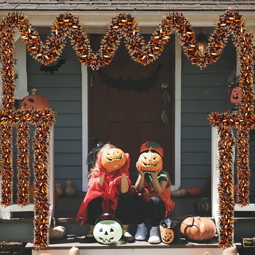 Halloween Decorations, 50FT Halloween Tinsel Garland