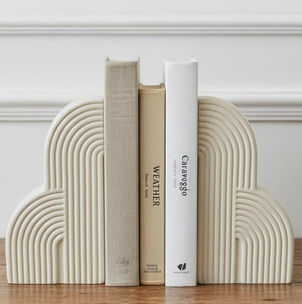 Aesthetic Boho Style for Book Ends / Cream / Set of 2